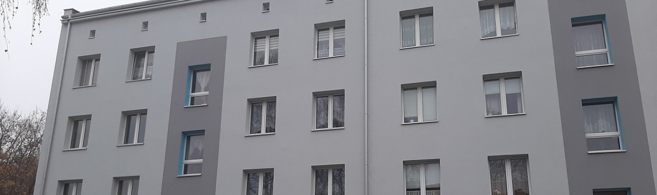 Postęp prac termomodernizacyjnych budynku przy ul. Damrota 42 w Zabrzu